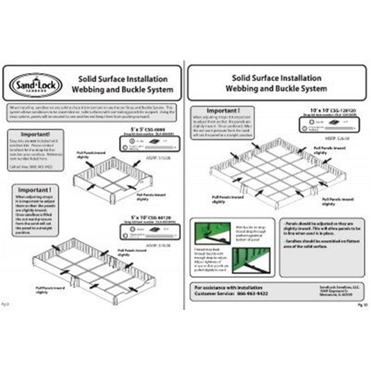 10x10 Sandbox Solid Surface Strap Kit