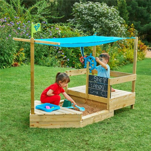 Ahoy Wooden Play Boat - Natural Wood